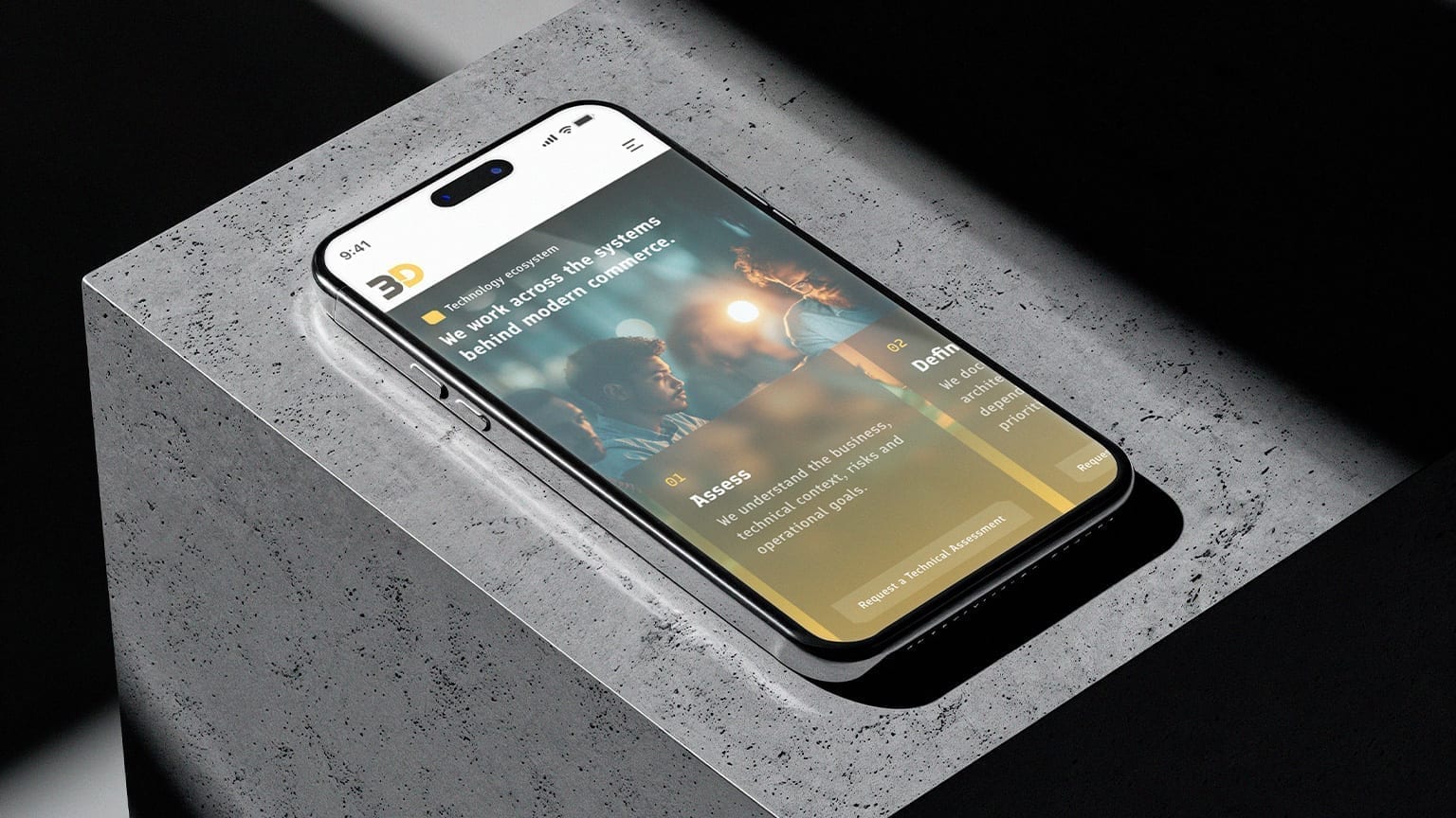 3Devs technology assessment process on a smartphone.