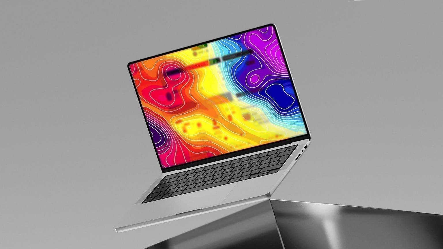 Microsoft Clarity behavioral heatmap displayed on a laptop screen in a studio mockup.