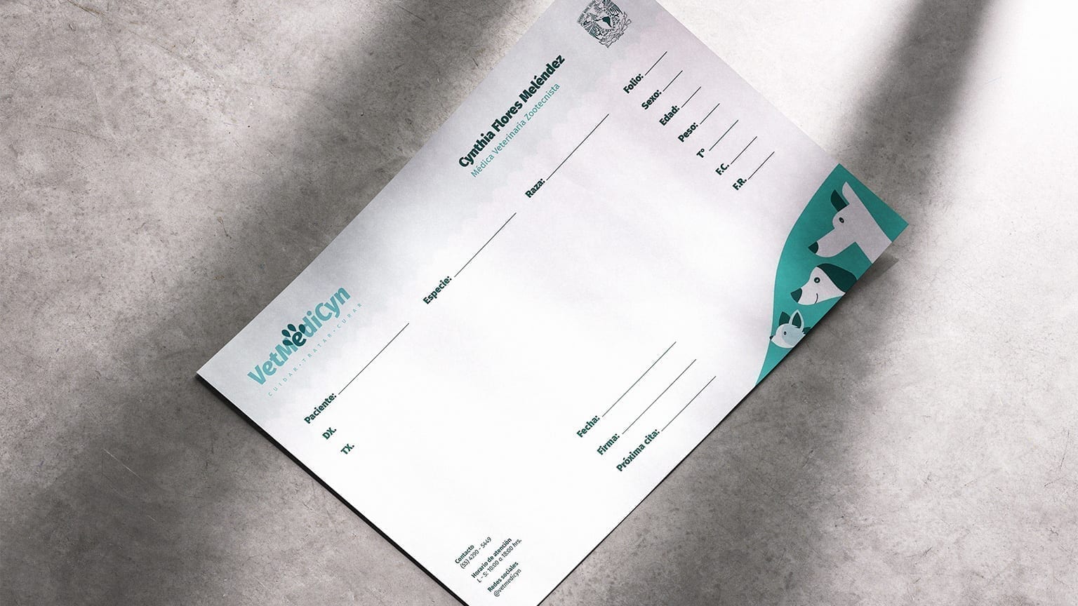 Vetmedicyn branded veterinary prescription form.