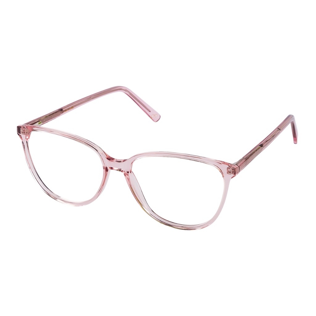 Translucent blush cat-eye frames AS0010-C with decorative gold wire core; front view. Arthur & Sons Mexico collection — photograph 105 of 119.